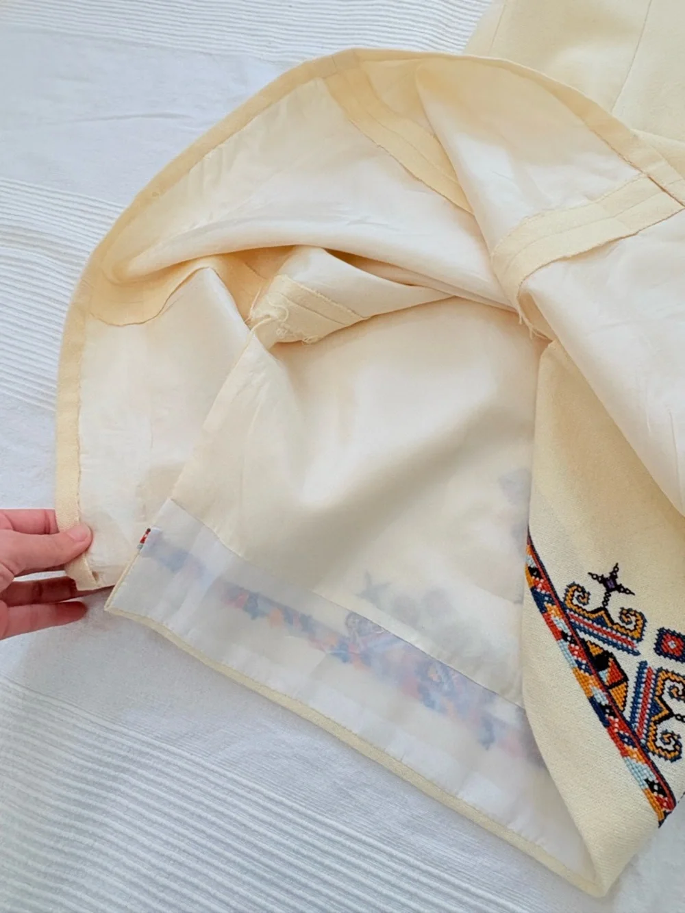 Vintage Narodna Radinost Beograd Folk Art Handcrafted Dress - Size 42 - Picture 11 of 14